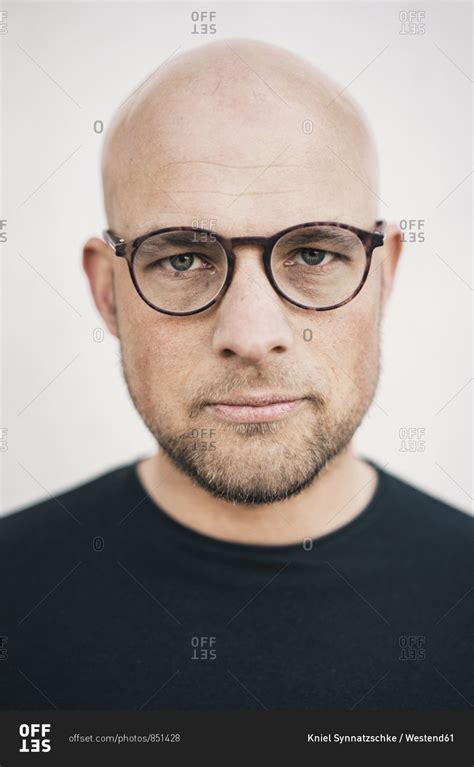 bald man glasses|More.